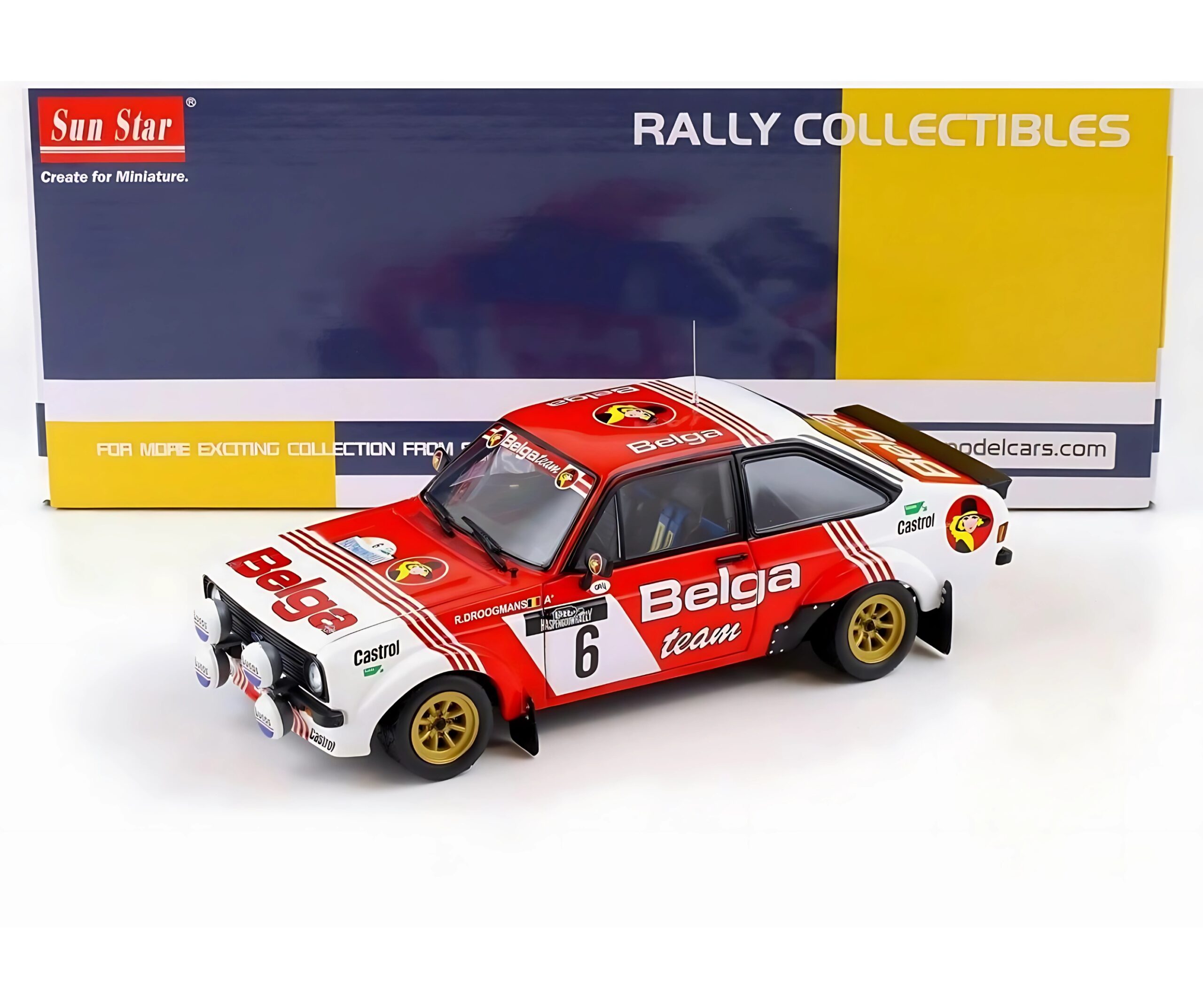 Ford Escort MKII RS1800 #6 Droogmans – Haspegouw Rally 1982 – Sunstar 1:18