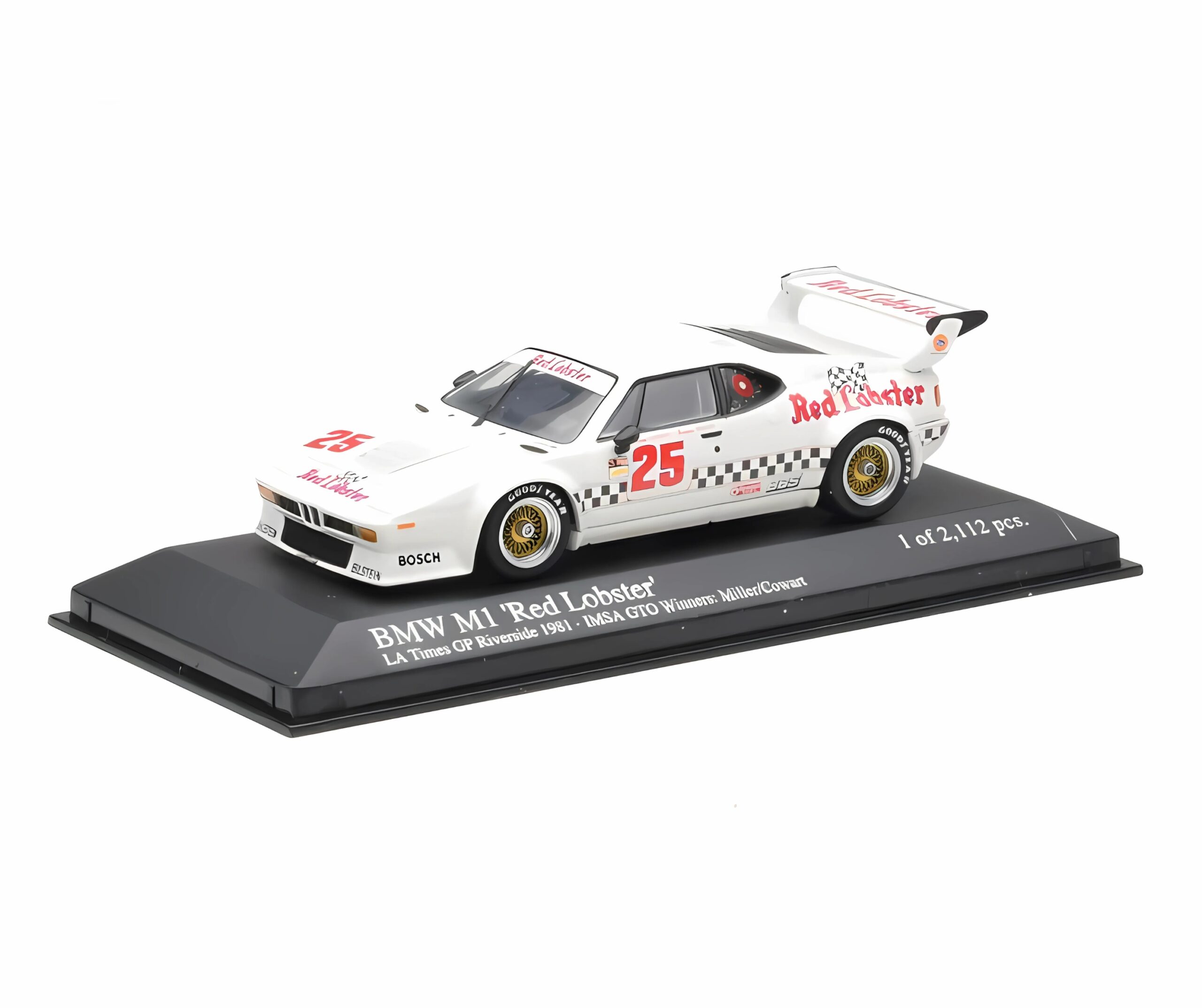BMW M1 IMSA Red Lobster #25 – LA Times GP 1981 – Minichamps 1:43