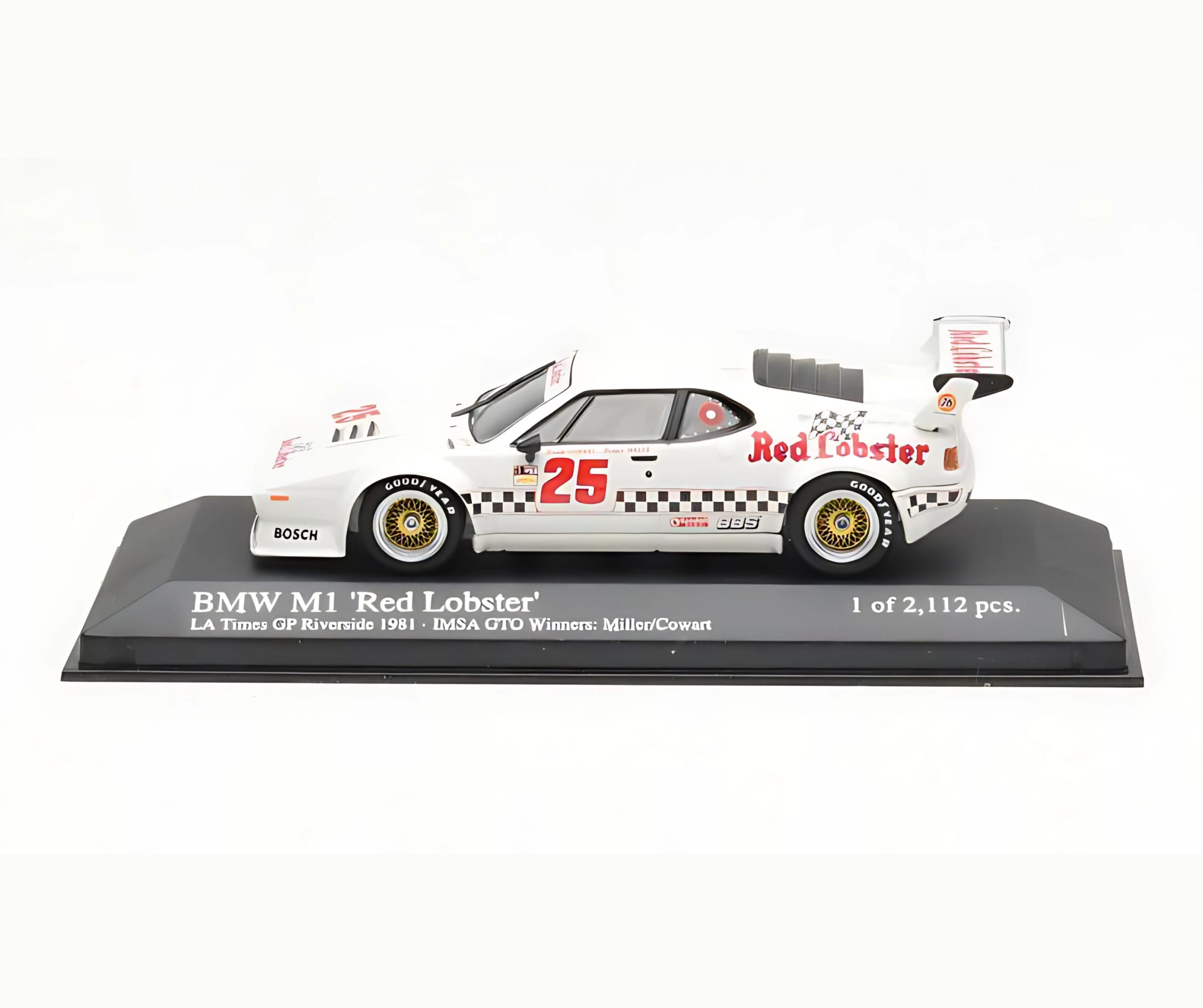 BMW M1 IMSA Red Lobster #25 – LA Times GP 1981 – Minichamps 1:43 - Image 2