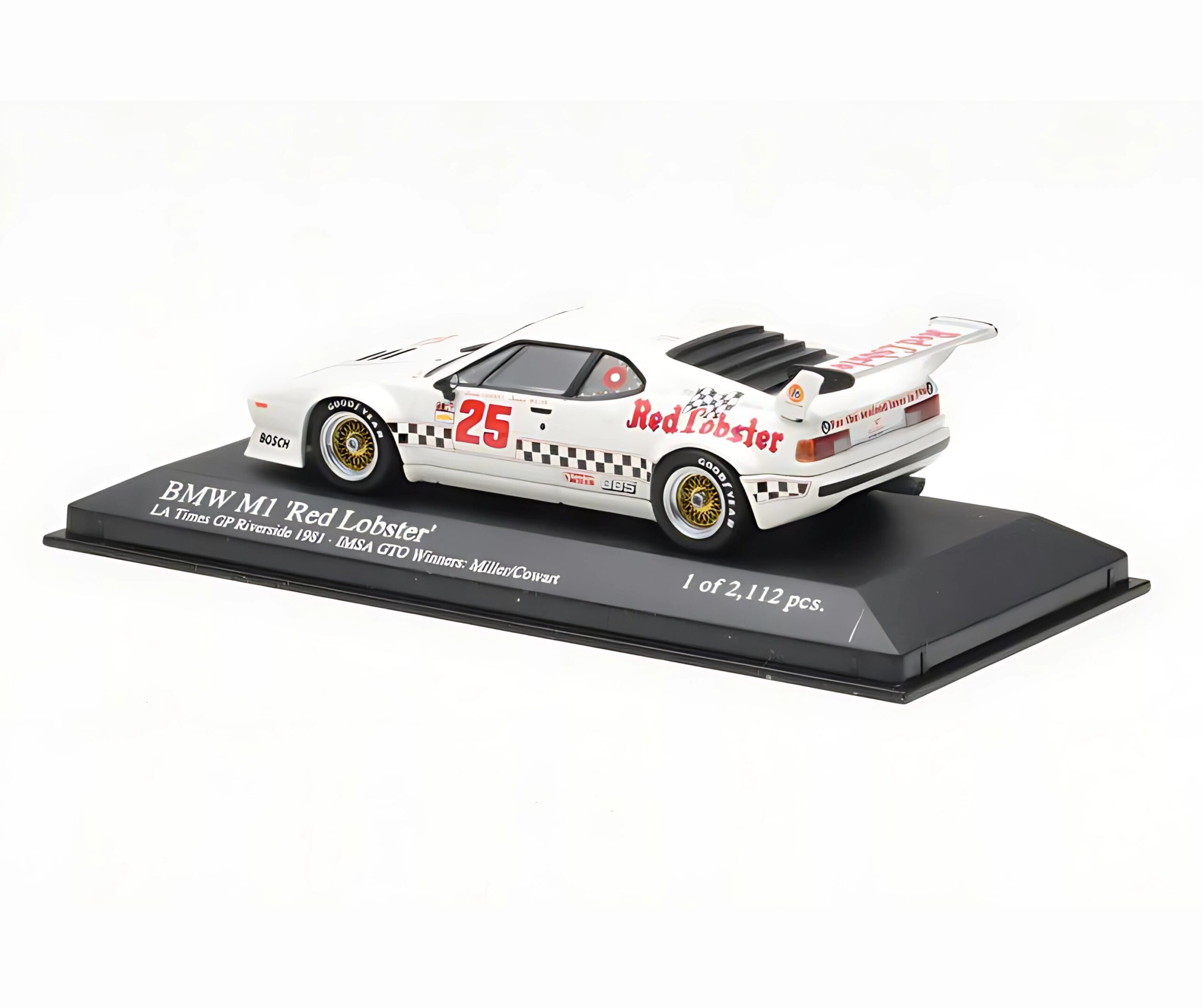 BMW M1 IMSA Red Lobster #25 – LA Times GP 1981 – Minichamps 1:43 - Image 3