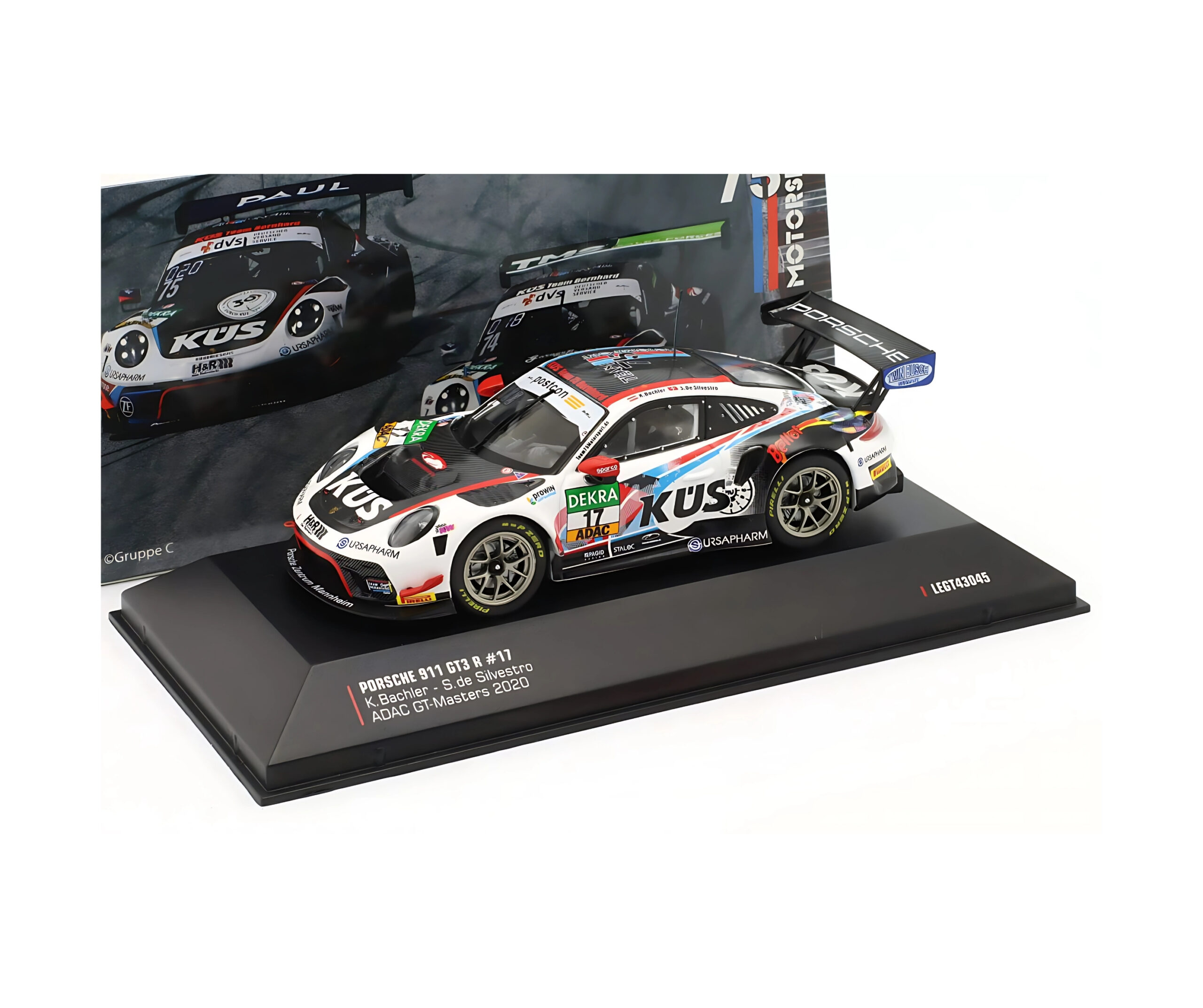 Porsche 911 GT3 R #17 KÜS Team Bernhard Bellof Tribute – 1:43 Ixo