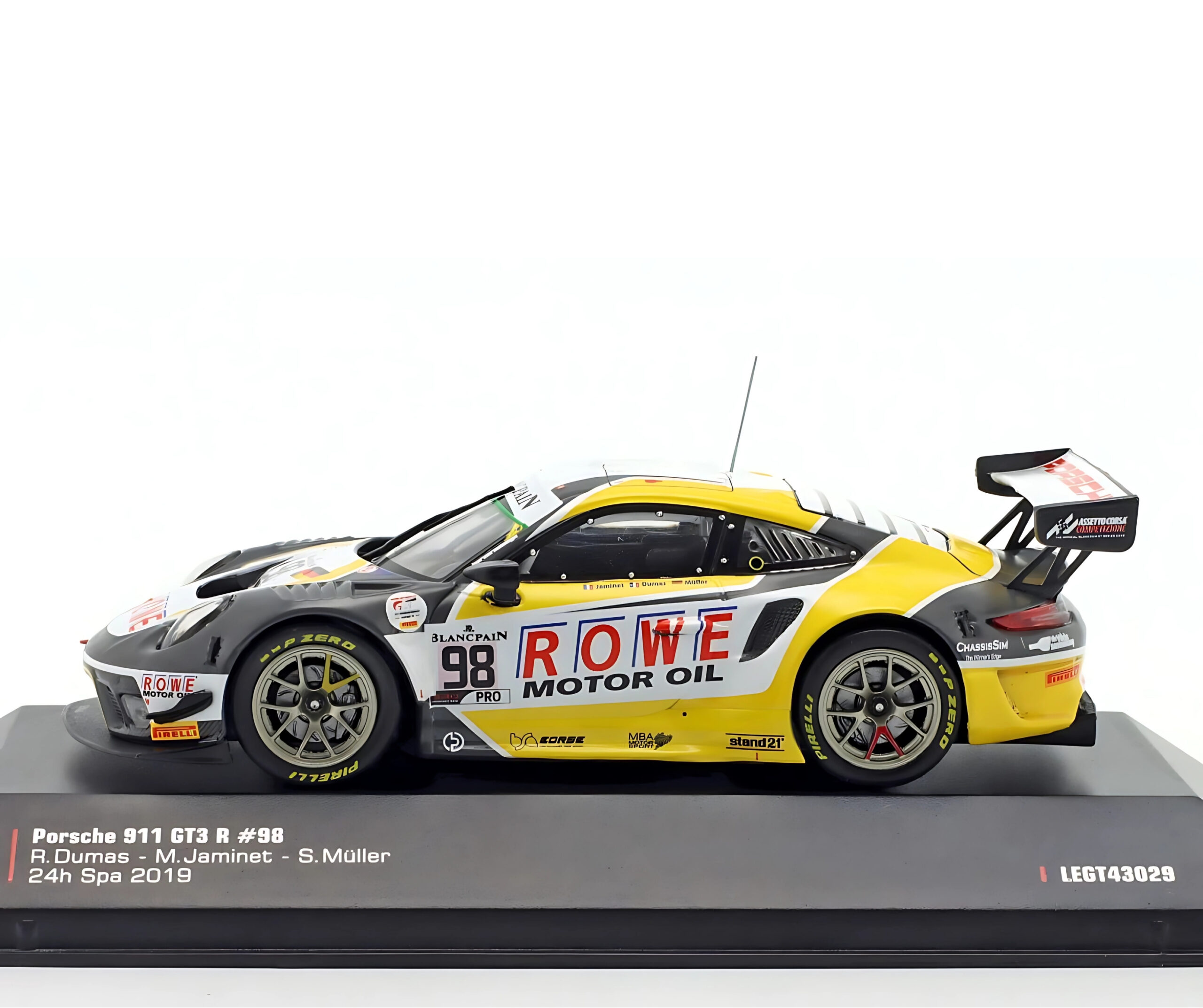 Porsche 911 GT3 R #98 ROWE Racing – 24h Spa 2019 – 1:43 Ixo - Image 3